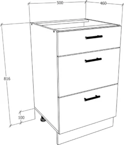 VCM Küchenschrank Breite 50 Cm Schublade Unterschrank Küche Küchenmöbel Esilo Weiß -Vidaxlko Verkaufe 4aadea65172206808813759ea1e94ee8