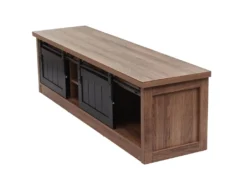 TV-Rack HWC-K75, Fernsehtisch TV-Board, Schiebetüren Staufächer, Holz-Optik Industrial Metall 43x150x40cm Braun -Vidaxlko Verkaufe 4b15342e99a88e95615569cf8081b1a1