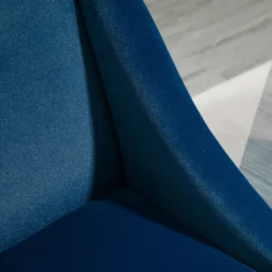 HOMCOM Esszimmerstuhl Loungesessel Mit Armlehne Akzentsessel Küchensessel Skandi-Design Bis 150 Kg Belastbar Für Wohnzimmer Schlafzimmer Bezug Aus Samt Blau 69 X 76 X 87,5 Cm -Vidaxlko Verkaufe 4d11e10cbd8a378b07bbcc5db0bf70b7