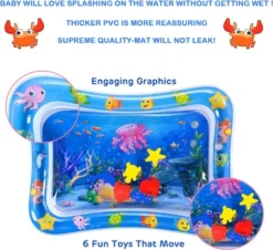Wassermatte Baby Wasserspielmatte Baby Spielzeug 3 6 9 Monate Förderung Der Sensorische Entwicklung Ihres Babys 66 X 50cm -Vidaxlko Verkaufe 4d29bccd01b1370f608889d3c16a524a