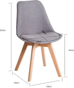 Deuline® Esszimmerstühle Grau-Stoffbezug Esszimmerstuhl Küchenstuhl SGS Massivholz Beine Polsterstuhl Retro Design Stühle Lehnstuhl Oslo 521205 4er-Set -Vidaxlko Verkaufe 4d540921ceeb827ff86d29dd9f8508b0