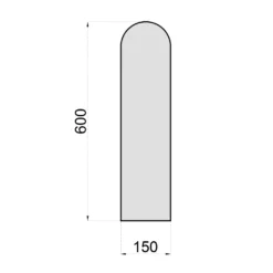 4x Sossai® Toppa - Wandpaneel Gepolstert, Halbkreis 15 X 60 Cm, Grau -Vidaxlko Verkaufe 4de750bbf20b4dc1b3f9de427bc2900b