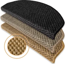 Sisal-Stufenmatte Tiger-Eye Braun 23.5 X 65 Cm Halbrund -Vidaxlko Verkaufe 4f94cdd02b6e01f5a324502edd543749