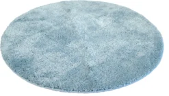 Mikrofaser-Badematte 90 Cm Rund, Hellblau 90cm
