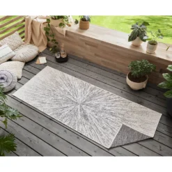 In- & Outdoor Wendeteppich Aura Grau, Größe:200x290 Cm -Vidaxlko Verkaufe 505e9e05804fcca96fff1b528d986594