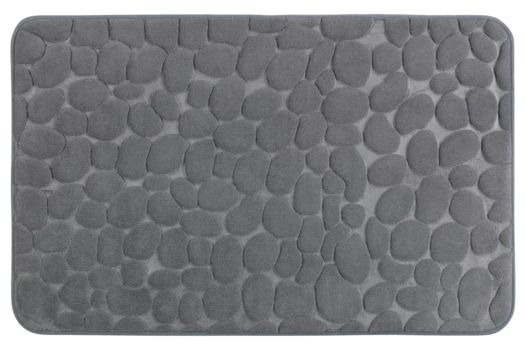 Wenko Badteppich Memory Foam Pebbles Grau 1 Wenko Badteppich Memory Foam Pebbles Grau
