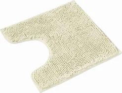 WohnDirect Badteppich Badematte 45 X 45 Cm Mit Ausschnitt PARIS Creme 45 X 45 Cm MIT Ausschnitt