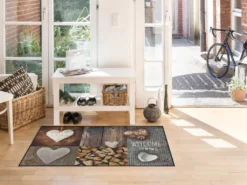 Salonloewe Fußmatte Rosis Patch Waschbarer Türvorleger Läufer , Größe:75 X 120 Cm -Vidaxlko Verkaufe 51868b82ce6dff6b6102311e1072da03