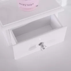 WOLTU Schminktisch Kosmetiktisch Frisiertisch Mit Spiegel Und Hocker 4 Schubladen 74,5 X 138 X 40cm, Weiß -Vidaxlko Verkaufe 522ba7f5822a2af5736a9c80a667998c