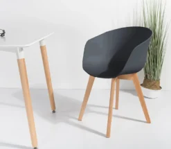 Nordlys - Esszimmerstühle (4er Set) Aus Holz Schwarz - 55 X 56 X 76 (cm) -Vidaxlko Verkaufe 52ba2783221040d9127ef400db9d57b4