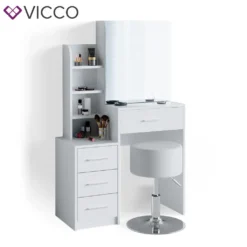 Vicco Schminktisch Frisiertisch Schminkkommode Conrada + Hocker Frisierkommode -Vidaxlko Verkaufe 5389dc3462b65b44ce468d9cdd378b07
