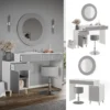 Vicco Schminktisch Arles Weiß Hellgrau 120 X 77,2 X 40 Cm Holzwerkstoff