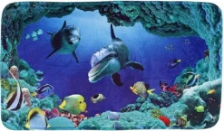 3 Teile/Satz Ozean Stil Unterwasserwelt Dolphin Carpe Wc Matte 3D Dolphin Print Badteppich Set -Vidaxlko Verkaufe 540af8c3cd585ffb26a015c980532d39 1