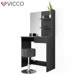 Vicco Schminktisch Dekos Frisiertisch Kommode Frisierkommode Spiegel Schwarz Inklusive Hocker -Vidaxlko Verkaufe 54400bdacbee1d625c80638968421aef
