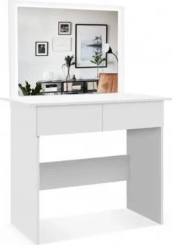 Schminktisch Frisiertisch Melanie Kosmetiktisch Mit LED Beleuchtung (Weiß) -Vidaxlko Verkaufe 545fd4754c5120a3883a32c12de65831