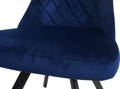 6er-Set Esszimmerstuhl MCW-K25, Küchenstuhl Lehnstuhl Polsterstuhl, Metall Samt Blau -Vidaxlko Verkaufe 572afbbeffb18f3cf569393541baa66e