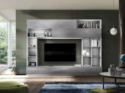 TV-Möbel TV-Wand Mit Stauraum - Weiß & Betonfarben - MAJORIS -Vidaxlko Verkaufe 577b311280e3f068793ee04757918939