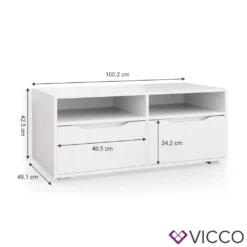 Vicco Lowboard Ruben Weiß 100,2 X 42,5 X 48,1 Cm Holzwerkstoff -Vidaxlko Verkaufe 5801b0ea72966c17a5a7b095228494c7