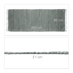 Relaxdays Flickenteppich Einfarbig -Vidaxlko Verkaufe 5822a2de10f7111ee37d56b014f80131