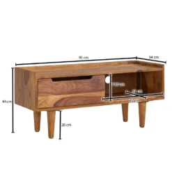 WOHNLING Lowboard Sheesham Massivholz 95x44x34 Cm TV-Kommode Mit Schiebetür | Design TV-Schrank Hoch | Fernsehtisch Fernsehschrank Modern | Fernsehkommode Wohnzimmer -Vidaxlko Verkaufe 5886ee18b5834db41f2ea4ba26bd45d4