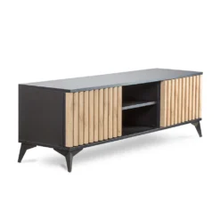 Klemp Fernsehschrank B161 X H51 X T42,2 Cm, Stehend TV-Kommode Ablagefächern Mit 3D-Fronten Wotan-Eiche -Vidaxlko Verkaufe 593669588f1b6bc853d39c199821825d