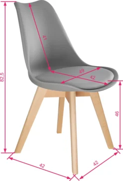 Tectake 4 Esszimmerstühle Friederike - Grau -Vidaxlko Verkaufe 596171db2fd18e95595485a6f43d436f