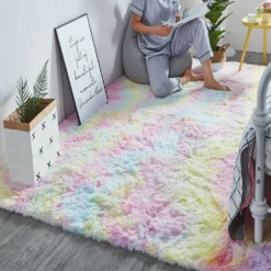 Regenbogen Übergroße Flauschige Teppiche Shaggy Area Rug Esszimmer Schlafzimmer Teppich Bodenmatte 100*160cm -Vidaxlko Verkaufe 5972b273e1e576bc7101e0c27a9f90f5 1