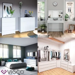 Vicco Schminktisch + Hocker + LED Ruben Weiß 100 X 150 X 42 Cm Holzwerkstoff -Vidaxlko Verkaufe 5a5a3fec0bc6028839c988e89896e45a