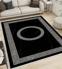 Teppich & Läufer Imperial Flach 7x Größen Schwarz & Silber 6mm HLO-JE45 160x230 Cm (3,68m²) -Vidaxlko Verkaufe 5a6602d28052863cdd2de9b866af8438