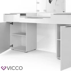 Vicco Schminktisch Lilli Frisiertisch Kommode Frisierkommode Spiegel Weiß Inklusive LED-Lichterkette -Vidaxlko Verkaufe 5a879b0ba033d89b18c85b72fecc3217