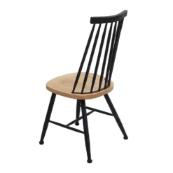 2er-Set Esszimmerstuhl HWC-G69, Küchen/Bistrostuhl, Massivholz Retro Design Metall Gastronomie Naturfarben -Vidaxlko Verkaufe 5b29d011ada6ccdc9915a3ee92a4107f