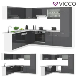 Vicco Eckküchenzeile R-Line Weiß Anthrazit Hochglanz 227 X 287 Cm Holzwerkstoff 13 Vicco Eckküchenzeile R-Line Weiß Anthrazit Hochglanz 227 X 287 Cm Holzwerkstoff -Vidaxlko Verkaufe 5b86c999edf62380ce1210db3a714c6e