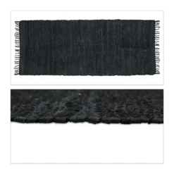 Relaxdays Flickenteppich Aus Leder & Baumwolle -Vidaxlko Verkaufe 5cf366ccc4240ff6f62907da98792a81