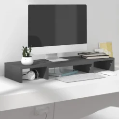 VidaXL Monitorständer Grau 80x24x10,5 Cm Massivholz Kiefer -Vidaxlko Verkaufe 5e5e9cadcc8c9ed9630fcbe0883f15c2