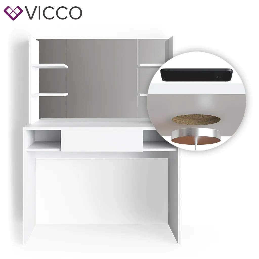 Vicco Schminktisch Frisiertisch Schminkkommode Daenerys QI Ladestation Kabellos 2 Vicco Schminktisch Frisiertisch Schminkkommode Daenerys QI Ladestation Kabellos – Bild 2