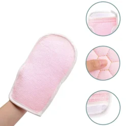 3 Stück/Set Peeling-Handschuhe Und Luffa-Schwamm Zurückversetztes Badetuch（Rosa） -Vidaxlko Verkaufe 5ee3d1addaef5a098b52ead1486d35ae