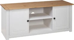 VidaXL TV-Schrank Weiß 120x40x50 Cm Massivholz Panama-Kiefer -Vidaxlko Verkaufe 6001c47d62a9ea09dad09b268febc567