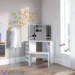 Vicco Schminktisch HOCKER Bank Cm Weiß - Frisiertisch Kommode Spiegel -Vidaxlko Verkaufe 602186a0f058c8f14770ab594786c495