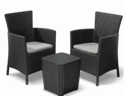 Keter 3-tlg. Garten-Sitzgruppe Iowa Graphitgrau 223929 -Vidaxlko Verkaufe 61918b794fa10de12ad3341677022a59