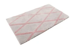 Homie Living - Badteppich - San Bosa - Grau/rosa - 55x65 Cm -Vidaxlko Verkaufe 6209cdf314849c65706387e6923c2cc1