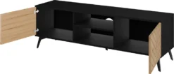 Mirjan24 TV-Lowboard Diamond RTV154, Stilvoll Schrank, Loft TV-Schrank, Wohnzimmer Kollektion (Farbe: Schwarz / Evoke Eiche) 8 Mirjan24 TV-Lowboard Diamond RTV154, Stilvoll Schrank, Loft TV-Schrank, Wohnzimmer Kollektion (Farbe: Schwarz / Evoke Eiche) -Vidaxlko Verkaufe 634aaf3c769ec9be16ac48cfa42803da