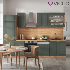 Vicco Küchenzeile Fame-Line Goldkraft Grün Landhaus 300 Cm Holzwerkstoff 10 Vicco Küchenzeile Fame-Line Goldkraft Grün Landhaus 300 Cm Holzwerkstoff -Vidaxlko Verkaufe 6356c929c1528c86b32fb426a0fc1b25