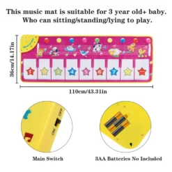 Kinder Baby Klavierteppich Klaviermatte Musikmatte Musik Klavier Matte Spielzeug 100*36cm -Vidaxlko Verkaufe 637dda6f24851d9e133baf4925a0e749
