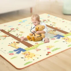 Baby-Krabbelmatte, Baby-Spielmatte Für Den Boden, Große Baumwoll-Lern-Bauchzeit-Matte, Faltbare, Rutschfeste, Superweiche, Gepolsterte Baby-Spielmatte Für Den Spielbereich, Teppich, Fitness-Aktivität Für Kleinkinder, Kleinkinder, Jungen, Mädchen,Stil 1 -Vidaxlko Verkaufe 639c44fcfac075f7e956c326ada3b0fa