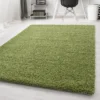 Wohnzimmerteppich,Esszimmerteppich,hochflor Shaggy,langflor,Farbe:Grün, Farbe:GRÜN, Grösse:160 Cm X 230 Cm
