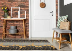 Läufer Antirutsch 67 Cm HEKSAGON Hexagon Schwarz / Gold Schwarz 67x220 Cm -Vidaxlko Verkaufe 65a42a1cfcc267d972e943da45325678