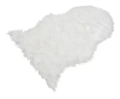 Wurm - Kunstfell Weiß (B/H) 90x60cm