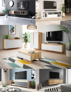 Lowboard "Fly" TV-Unterschrank 280 Cm Weiß Grau Hochglanz Inklusive LED -Vidaxlko Verkaufe 65fa1d0fe2c84e88ab4b3eb86492e034