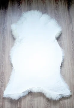 XXL Schaffell Lammfell Teppich Naturprodukt Pflanzlich Gegerbt Naturweiß 120-130 Cm Echtfell Fellteppich -Vidaxlko Verkaufe 661f8af2faaa54c227821777846a3221