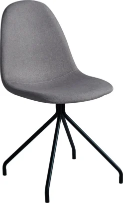 SVITA 2er Set Esszimmerstühle Stuhlgruppe Metallbeine Polsterstuhl Küchenstuhl Konferenzstuhl Polyester Hellgrau